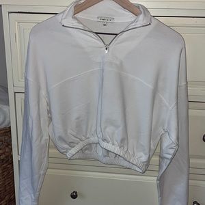 Cropped Quarter Zip Pullover